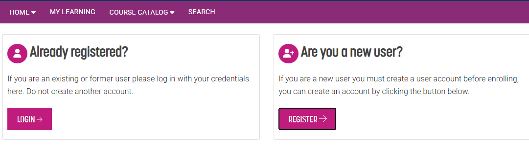 Learner Account login