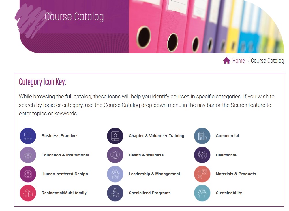 Course category box